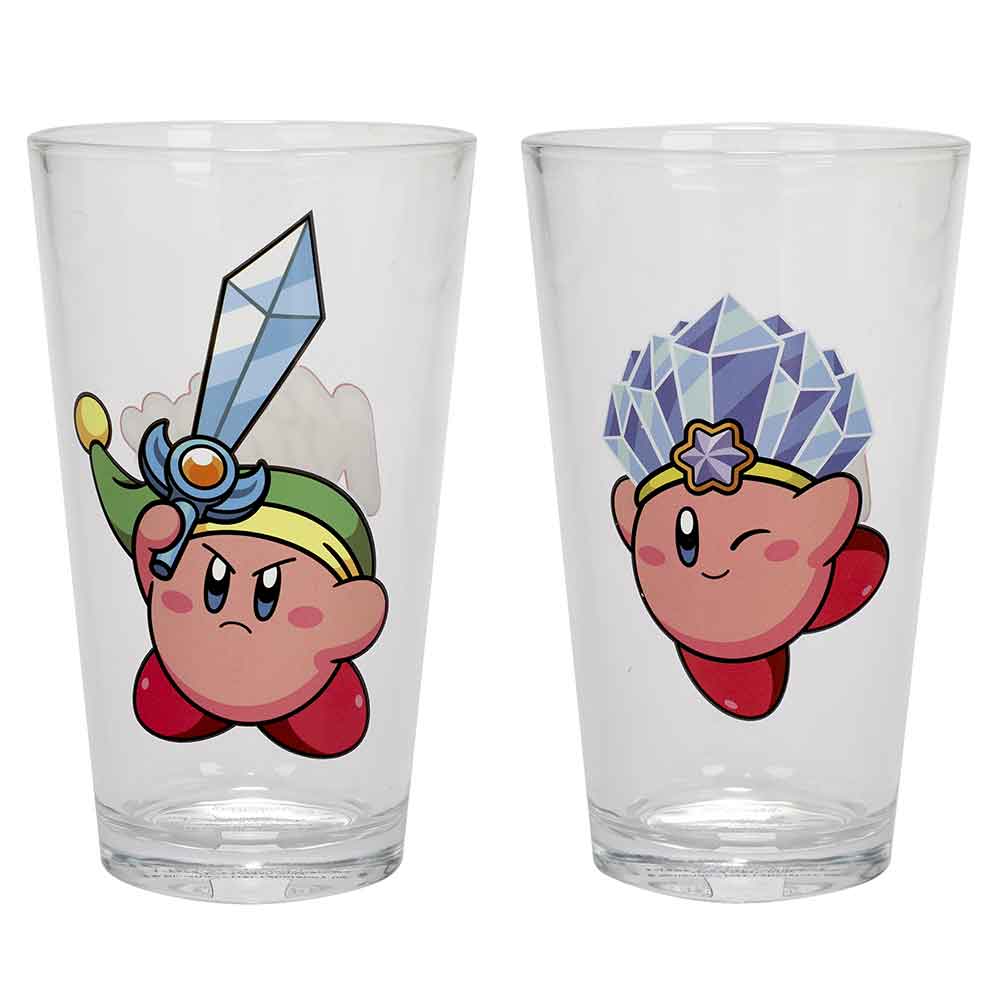 KIRBY ABILITIES 16 OZ. GLASSES - SET OF 2 - Drinkware