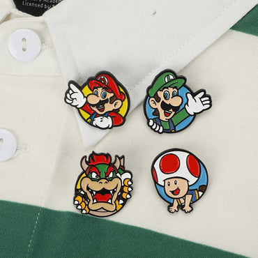 SUPER MARIO LAPEL PINS SET - Pins / Buttons