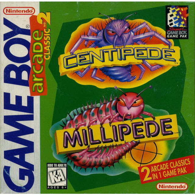 Arcade Classic 2: Centipede and Millipede - GameBoy