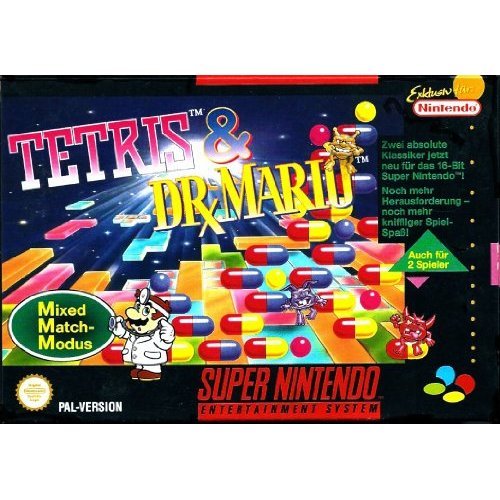 Tetris and Dr. Mario - Super Nintendo