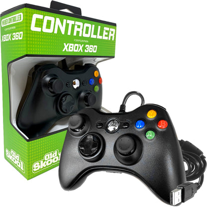 XBOX360 WIRED CONTROLLER BLACK (OLDSKOOL) - Controllers