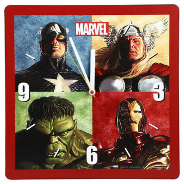 MARVEL RETRO 13 IN. SQUARE CLOCK - Clocks