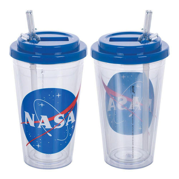 NASA 16 OZ. FLIP STRAW ACRYLIC CUP - Drinkware