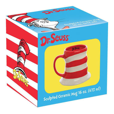 DR. SEUSS CAT IN THE HAT 16 OZ. SCULPTED CERAMIC MUG - Drinkware