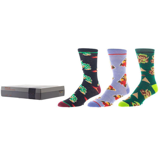 SUPER MARIO & ZELDA 3 PAIR CREW BOX SET - Socks