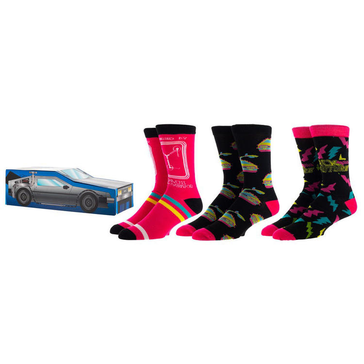 BACK TO THE FUTURE 3 PAIR CREW BOX SET - Socks