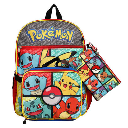 POKEMON 4 PC BACKPACK SET - Backpacks