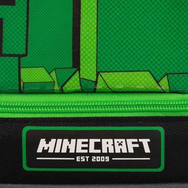 MINECRAFT CREEPER INSULATED LUNCH TOTE - 2 ZIPPER - Lunch Boxes