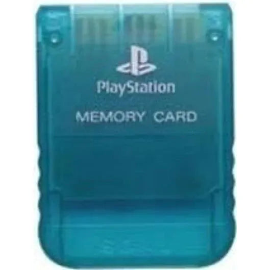 SONY OFFICIAL MEMORY CARD - 1MB - CLEAR BLUE (used)