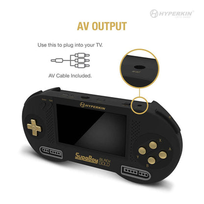 SUPABOY PORTABLE CONSOLE - BLACK/GOLD - RetroN