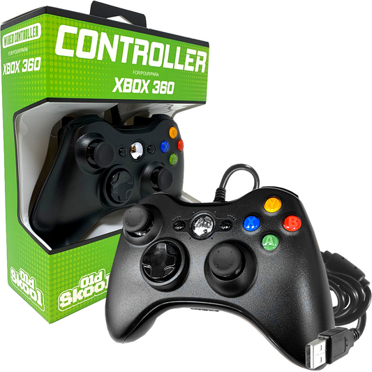 XBOX360 WIRED CONTROLLER BLACK (OLDSKOOL)